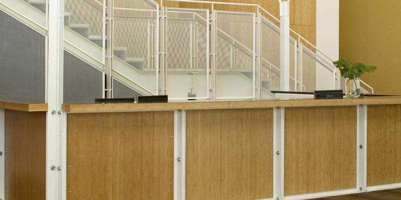 Plyboo Desk Front in Natural Flat Grain Plywood