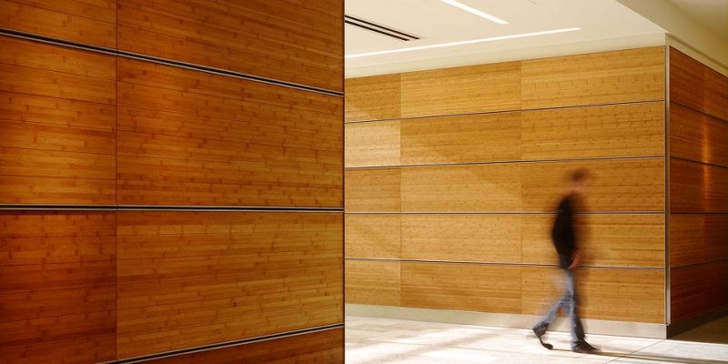 Plyboo Wall Panels in Amber Flat Grain Plywood